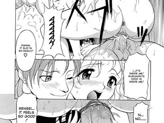 Hentai Manga : white haired gets dildo and dick in her holes!